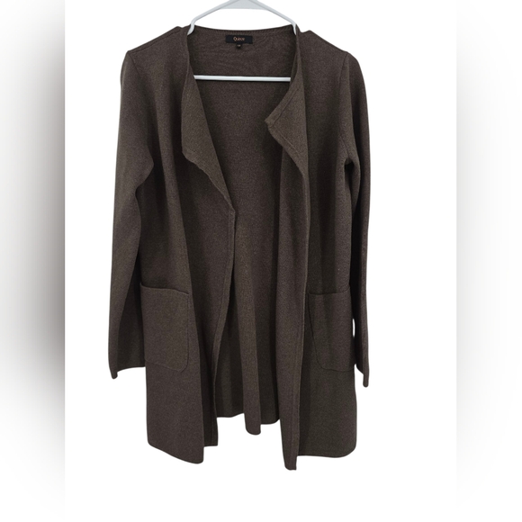 Quince Jackets & Blazers - Quince‎ Organic Cotton Knit Coat Heather Brown XS